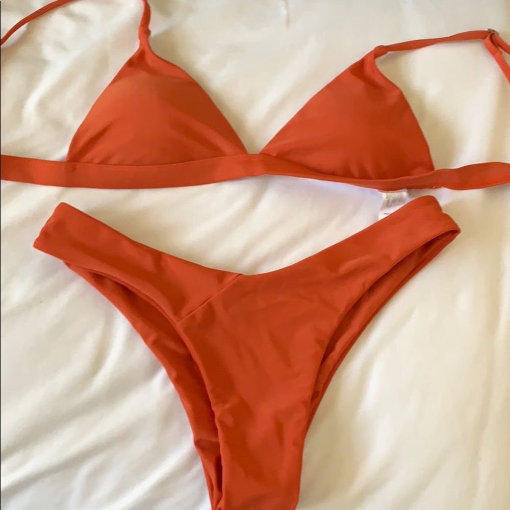 Zaful orange thong bikini